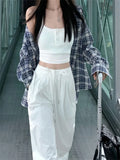 Fongt Plaid Shirt Women Long Sleeve Autumn New Korean Casual Loose Thin Cloth Thin Cloth