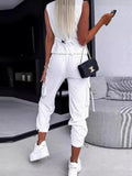 Fongt Fashion Casual Striped Printed A Vest Suit Women's Clothing
