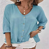Fongt Spring-Summer Sale Of New Women's Collar Button-Killey Long Sleeves