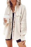 Fongt 2025 New Coat Fashion Casual Collar Pocket Splicing Irregular Shirt Jacket Woman