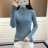 Fongt Sweater Women's Autumn And Winter New Knitted Shirt Thick Long Sleeves To Put On The Bottom