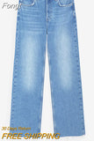 Hem Full-length Jean Women 2023 Autumn Winter Cotton Designer 90s Vintage Denim Pant Long Trousers Female