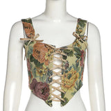 Fongt Winter Fashion Trend Women's New Sling Square Tie Strapped Small Vest