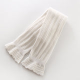 0 to 8 Yrs Spring Autumn Double Needle Leggings Girl Combed Cotton Ribbed Leggings Baby Soft Lace Knitted Pant For