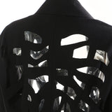 Fongt New Suit Long Fashion Simple Hollow Hair Design Sense Blazer 1632