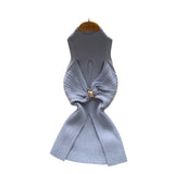 Fongt Luxury Gold Wind High-End Sleeveless Knitted Vest Women Summer Metal Kinesi Design Chic Hot Girl Top Tide
