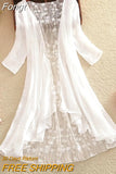 Women Lace Jacket Summer Elegant Half Sleeve Embroidery Floral Thin Lace Coats Ladies White Cardigan