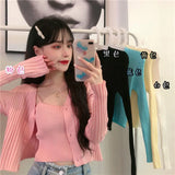 Korean Version Of 2025 New Slim Slim Temperament Elegant Style Pure Knitted Cardigan Coat Women's Fashion