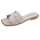 Fongt Xiangfeng Slippers Women's New Summer 2024 Summer Wears Low Heel With Skirt Temperament Women's