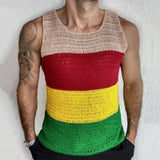 Fongt Men's Fan Men's Claming Coarse Knit Dresses Casual Sleeveless Jacket
