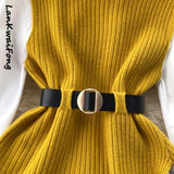 Light Luxury Ladies Dress Set Women's Loose Long-sleeved White Shirt Top + Slit Knitted Vest Vest Two-piece Set-Outfit