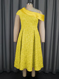 Fongt Africa's New Slanted Shoulder Dress Banquet Dinner Dress Dress Dress Dress