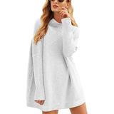 Fongt Only For Fashion Women's Top Jumper Turtleneck Loose Knit Sweater