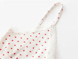 Women Heart Print Camis V Neck Lace Patchwork Sweet Slim 2023 Spring Fashion Ladies Sexy Crop Tops Casual Girls Y2K Top Cute-Outfit