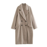 Fongt New Loose Double Buckle Dress Fashion Coat 3046701