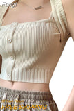 Women Sweet Knitted Camisole Clothes Crop Tops Summer 2023 T shirts y2k Kawaii Harajuku Vintage Aesthetic Clothing