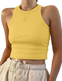 Fongt Women's Wish New Summer Pure Color Sleeveless Slim Short Small Vest