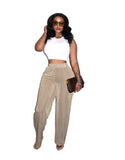 Fongt New Women's Casual Fleette Wide-Leg Pants-Outfit