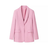 Fongt Women's Winter New Temperament Evening Dress Collar Suit Jacket + Pants Suit