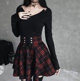 Fongt School Fresh College Style Lady Lattice Irregular Half-Dress Necrotling Belts With Thin Large