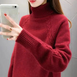 Sweater For Women Fall Winter Casual Knitted Tops Candy Colors Korean Long Sleeve Bottomed Pullover New Sueter