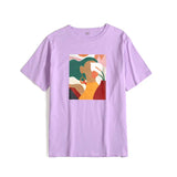 Aesthetic Printed T Shirts Women 2021 New Soft Vintage Loose Tees Abstract Graphic Cotton Tshirts Summer Casual