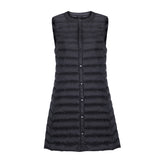 2024 New Light Down Jacket Women In The Long Loose Thin Vest Coat Vest Button Fashion-Outfit