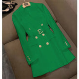 Fongt Fried Street Blaze Jacket Women's Long 2025 Spring And Autumn New Temperament British Wind Single Buckle Wind Wind Wind Wind Buckle Wind