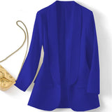 Fongt East Hot Style Spring And Autumn Temperament Commuting Solid Color Lapel Long Sleeve Small Suit Korean Version Coat Female-Outfit