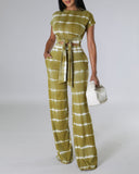 Popular Style Women's Wear Fashion Temperament Commuter Printed Suit-Outfit