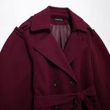 Fongt New Classic British Hair This Double Buckle Wind Coat Coat
