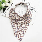 Flower Print Hair Scarf Floral Triangle Bandanas For WomenG Girls 2021 Boho Elastic Hair bands Headband Hair