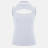 Fongt Summer Street Sports Sleeveless Vest Hottie Sexy Sleeveless Outside Wear Temperament Bottom Short