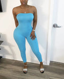 Off Shoulder Bandage Rompers Womens Jumpsuit Strapless Skinny Club Outfits Party Bodycon Overalls for Women Monos Mujer-Outfit