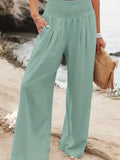 Fongt New Spring Women's Casual Cotton Lint Comfortable Mid-Rise Trousers Women