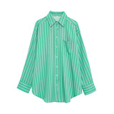 Fongt Spring And Summer New Striped Loose Shirt 3217253 Pajamas Trousers 6929414
