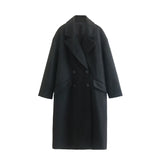 Fongt New Loose Double Buckle Dress Fashion Coat 3046701