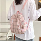 Women Plaid Sweet Kawaii Small Students Schoolbag Preppy Fashion Womens Korean Style Backpack 2020 Travel Shoulder