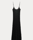 Fongt Sexy Lace Cascading Fine Shoulder Sling Long Dress LX0106