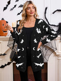 Fongt New Women's Sweater Halloween Bat With Long-Sleeved Cloaked Shirt Jacket