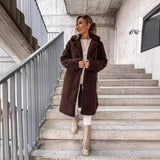 Fongt Autumn And Winter Women's Explosive Hairy Long-Sleeved Collar Women's Plush Tops Long