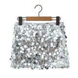 2023 New Women's Sequin Hip Skirt Mini Skirt Y3-8185-Outfit