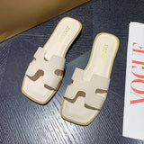 Fongt Xiangfeng Slippers Women's New Summer 2024 Summer Wears Low Heel With Skirt Temperament Women's