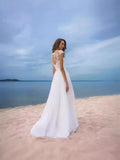 Fongt New Lace Chiffon Dress Ball White Evening Dress Open Dress
