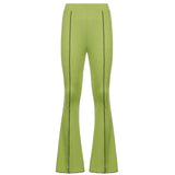Flare Pants Casual Skinny Elastic High Waisted Sweat