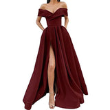 Fongt 2025 New Party Evening Dress Word Shoulder-Singing Noodles Long Overseas Warehouse