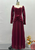 Fongt Autumn New Style Splicing Fake Two Elegant Long Dress Girls