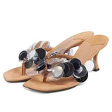 Fongt Mint Green With Skirt Slippers And Fairy Shoes Fashion Wear 2025JC New French Cool-Dragging Black Sandals