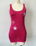 Fongt Summer Women's New Sexy Knitwear Knitwear Star Pattern Skirt