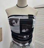 Fongt Shooting Running Volume With Chest Pad Holiday Brat Folding Outer Vest Wrapping Sleeveless Top 1119